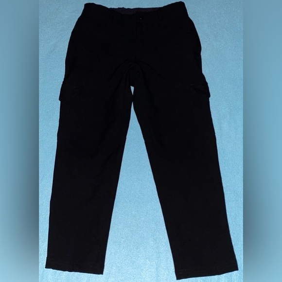 OLD NAVY cargo active stretchtech water resistant snap zipper black size 8 - Picture 2 of 12